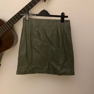 Faux Leather Skirt
